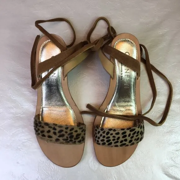 Cornetti Tropea Wedge Cheetah Print Sandals 36