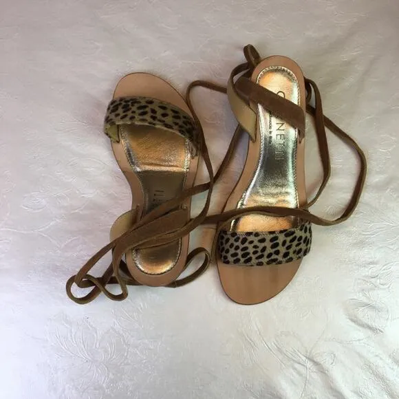 Cornetti Tropea Wedge Cheetah Print Sandals 36