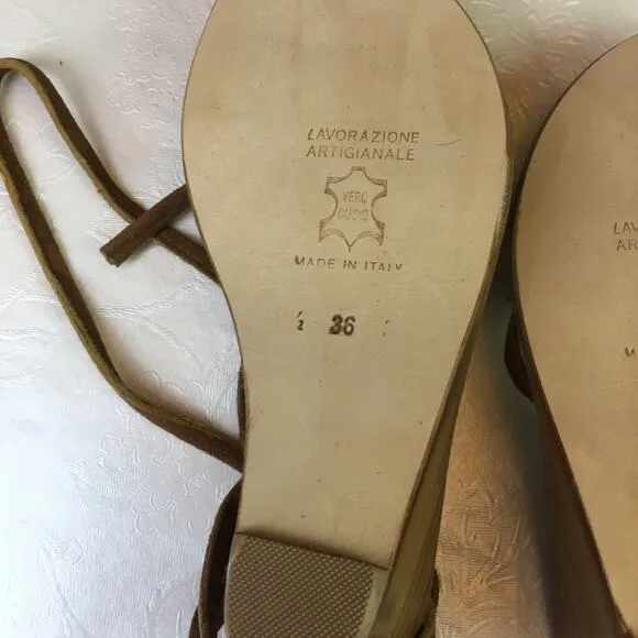 Cornetti Tropea Wedge Cheetah Print Sandals 36