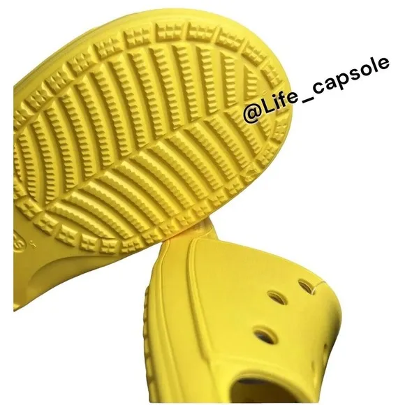 Crocs 5 Mens X Wu-Tang Clan Slides Yellow Black Men's Women NEW  7 Wns