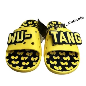 Crocs 5 Mens X Wu-Tang Clan Slides Yellow Black Men's Women NEW  7 Wns