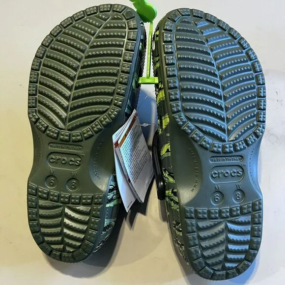 Crocs Baya Seasonal Printed Clog Tiger Camouflage Men's Size 6 Womens 8