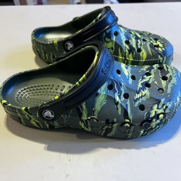 Crocs Baya Seasonal Printed Clog Tiger Camouflage Men's Size 6 Womens 8
