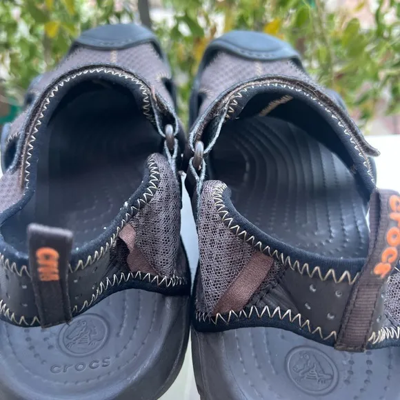 CROCS Brown and Black Men's Sandals