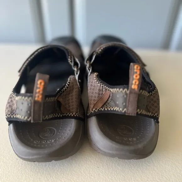 CROCS Brown and Black Men's Sandals