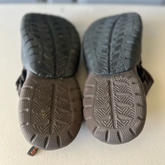 CROCS Brown and Black Men's Sandals