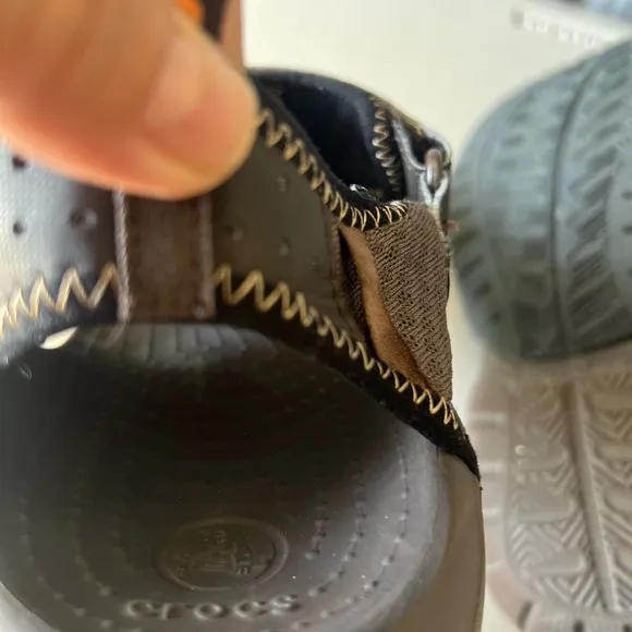 CROCS Brown and Black Men's Sandals