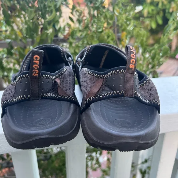 CROCS Brown and Black Men's Sandals