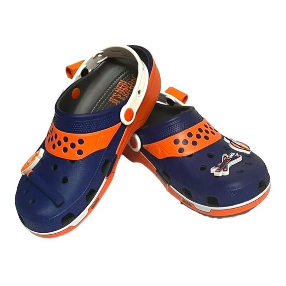 Crocs Classic Hasbro Nerf Clogs Blue Orange Unisex Size Men’s 7 Women’s 9 NWT