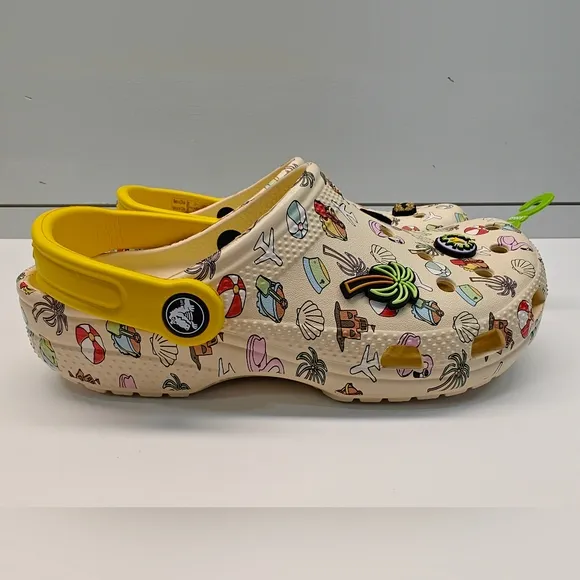 Crocs Classic Spring Break Vacation Beach Pool Party Girl Clog Sandals Junior 5
