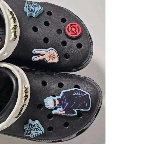 ✨Crocs Jujutsu Kaisen Classic Clogs Black Unisex Slip On Durable Limited Edition