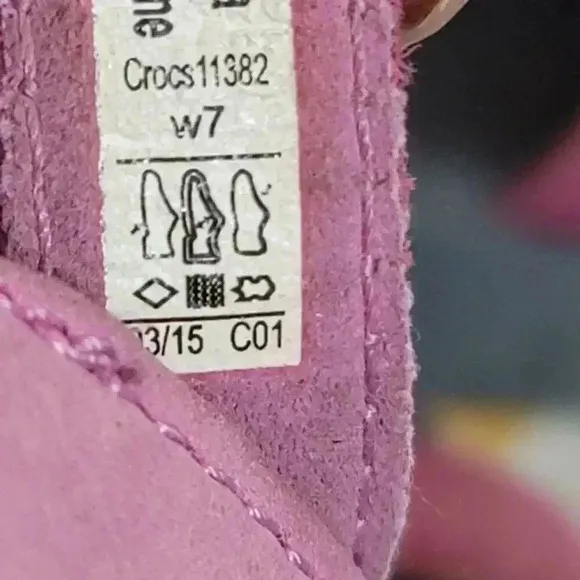 Crocs Leigh Wedge Pink Staps  RARE  Women's Size 7