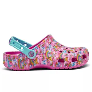 Crocs Lisa Frank Taffy Pink - Big Girls Size 5 Womens 6.5