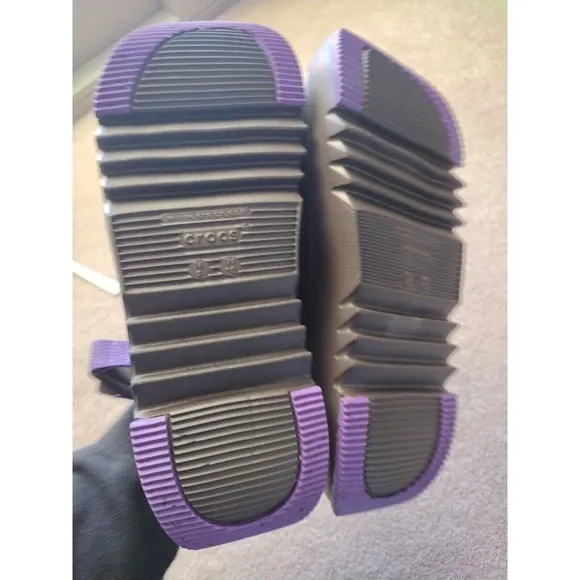 Crocs Shoes W10 M8 Hike Xscape Sandals Brown Purple Strap Outdoor Sandals Travel