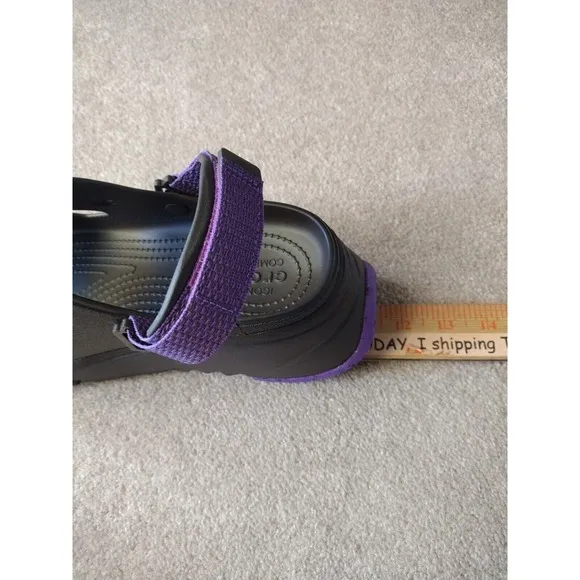 Crocs Shoes W10 M8 Hike Xscape Sandals Brown Purple Strap Outdoor Sandals Travel