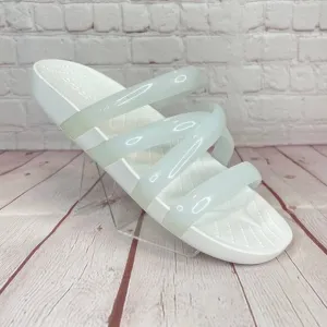 Crocs Splash Glossy Strappy White Sandals Women’s Size 10 (208537-100)