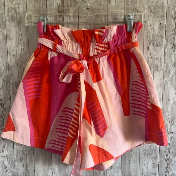 Crosby by Mollie Burch High Waist Colorful Pattern Shorts Small