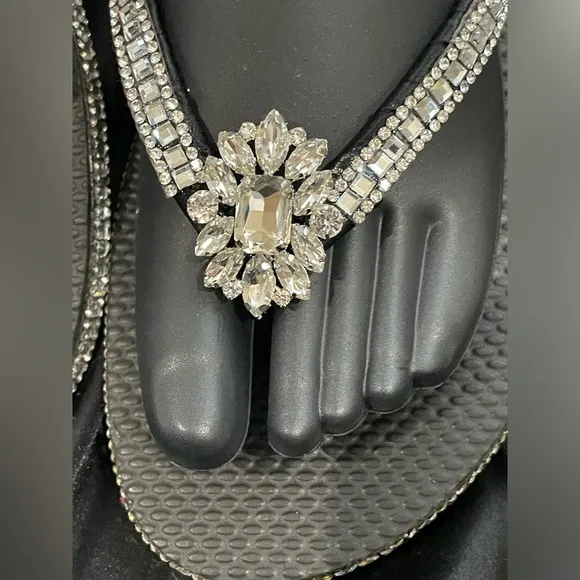 Custom Hand-Crafted Rhinestone FlipFlops | &quot;No Bare Feet Allowed&quot;