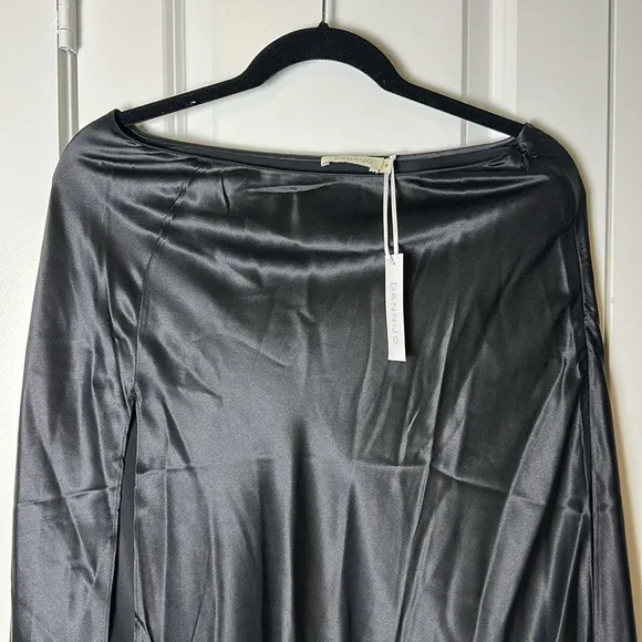 DANNIJO BLACK SKIRT WITH HIGH SLIT