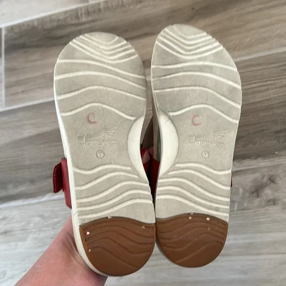 Dansko 40 (9 1/2 10) CeCe Burnished Calf Leather Sandals