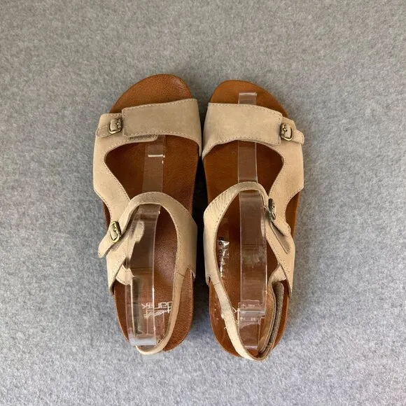 Dansko Beige Cream Leather Jordyn Sandals Slingback Womens Size 38 US 7.5 - 8