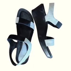 Dansko Black and White Wedge Sandals 42