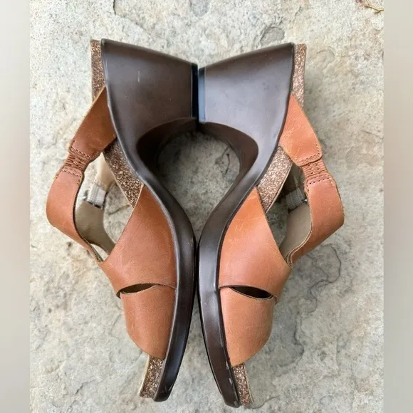 Dansko Cai Full Grain Leather Amber Sandals Adjustable Buckle 41 US 10.5-11