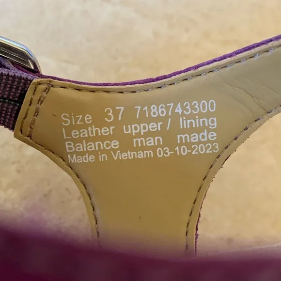 DANSKO colorful strappy slingback sandals, leather, purple pink yellow 37 EUC