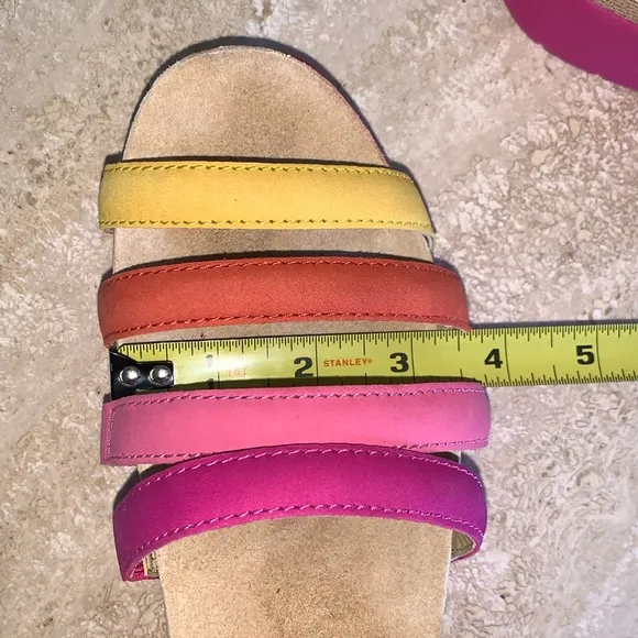 DANSKO colorful strappy slingback sandals, leather, purple pink yellow 37 EUC