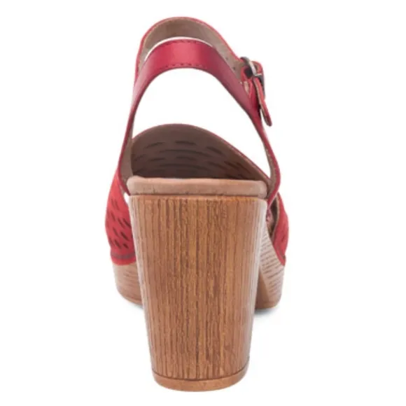 Dansko Denita Sandals Red Nubuck