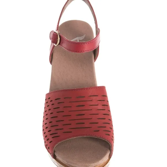 Dansko Denita Sandals Red Nubuck
