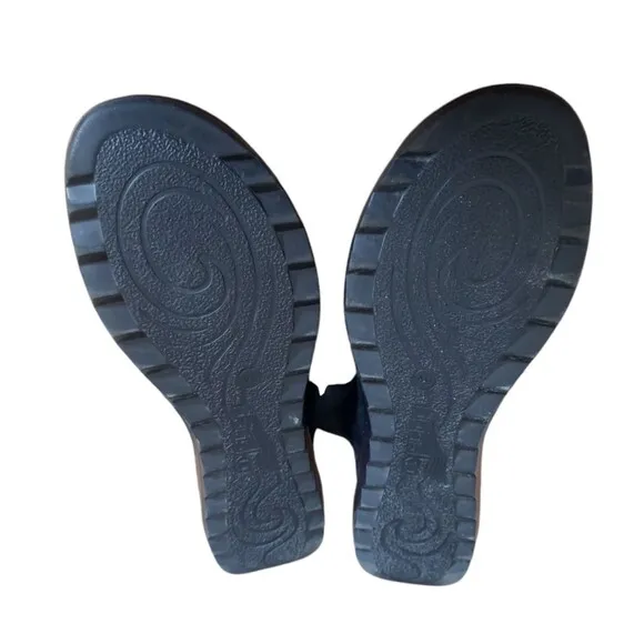 Dansko Pamela Women's  Jeweled Thong Comfort Sandals Black  Leather SZ EU40,US 8
