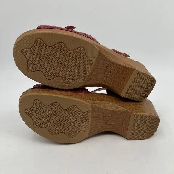 Dansko Red Tan Leather Adjustable Strap Sandals | Size 41EU