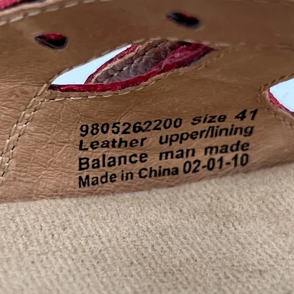 Dansko Red Tan Leather Adjustable Strap Sandals | Size 41EU