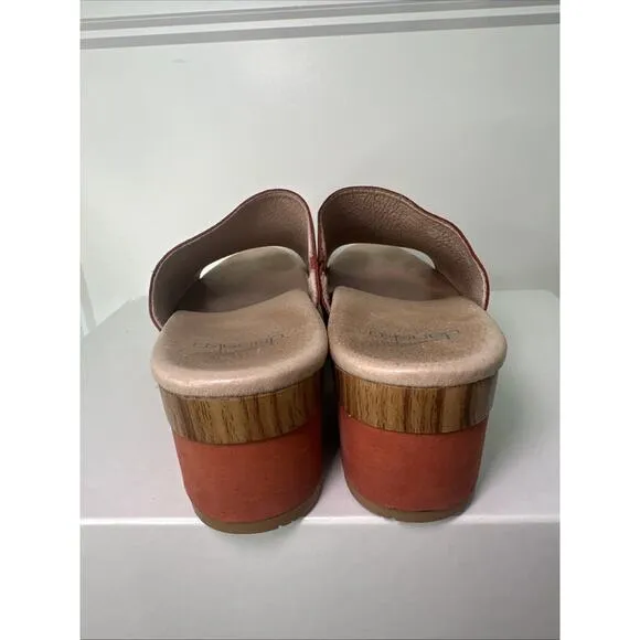 Dansko Sandals Maci Coral Nubuck Leather Slip On Shoes Women Size 41 IS 10.5