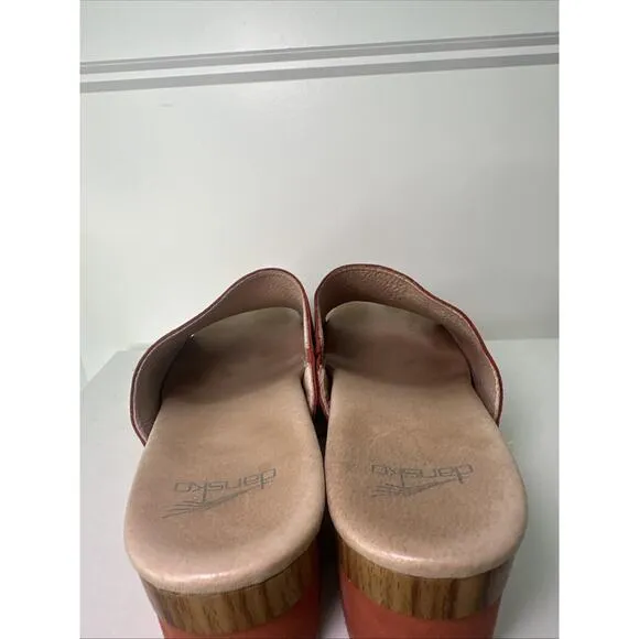 Dansko Sandals Maci Coral Nubuck Leather Slip On Shoes Women Size 41 IS 10.5