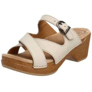 Dansko Sela Beige Classic Wedge Heel Slide Sandals 9802212200 Women‎ Sz 9.5 Boho