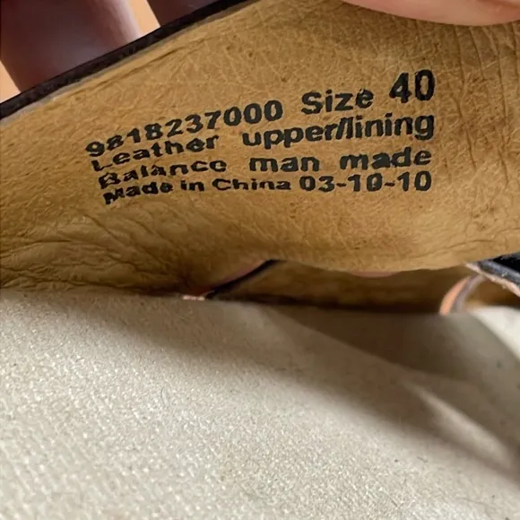 Dansko Serena Clog Sandals Leather Wood Heel Brown Tan/Brown Shoes 40/9.5-10