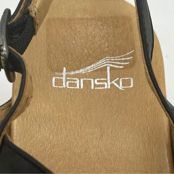 Dansko Taci Leather Wedge Sandals. Size 11