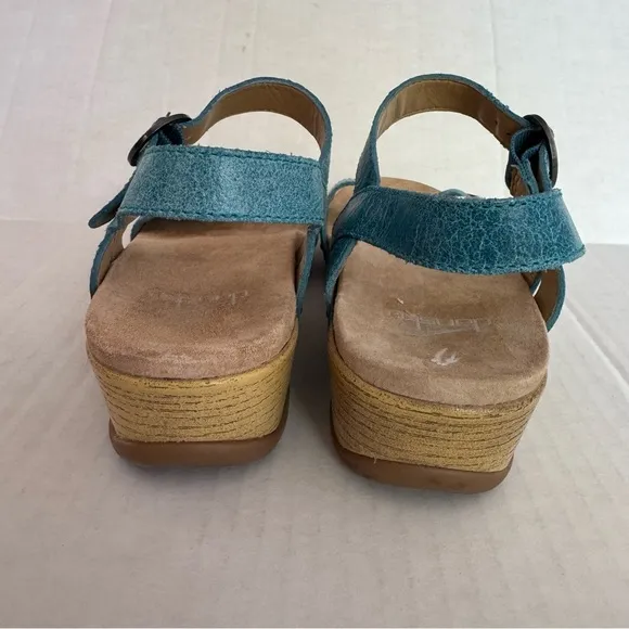 Dansko Tricia Lagoon Milled Burnished Sandals
