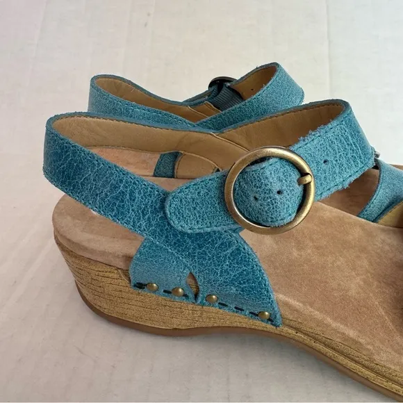 Dansko Tricia Lagoon Milled Burnished Sandals