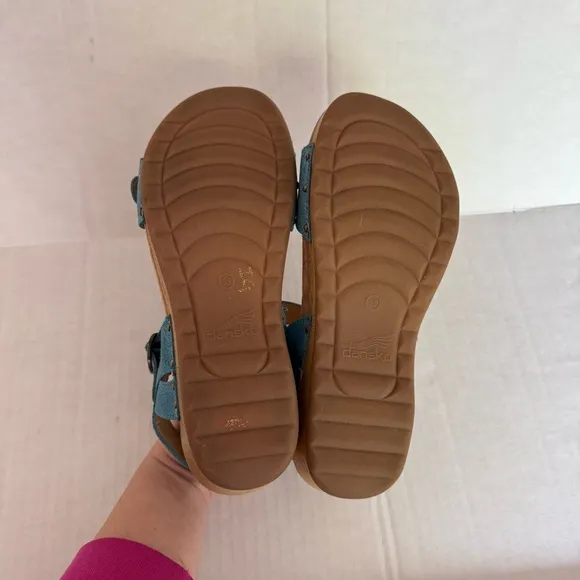 Dansko Tricia Lagoon Milled Burnished Sandals