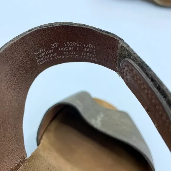 DANSKO Vera gold metallic leather low wedge sandals