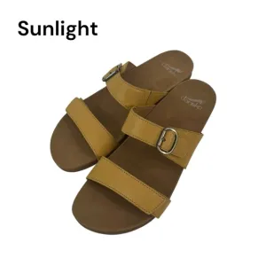Dansko Womens Sandals Size 40 Yellow Leather Adjustable Buckle Straps Slip-On
