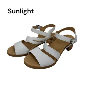 Dansko Womens White Leather Strappy Sandals Block Heel Adjustable Strap Size 38