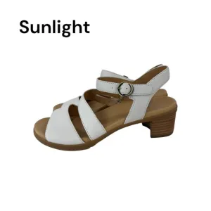 Dansko Womens White Leather Strappy Sandals Low Block Heel Size 38