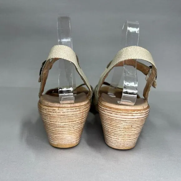 Dansko Women's Size 10.5 Tan Leahter Platform Sandals