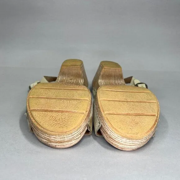 Dansko Women's Size 10.5 Tan Leahter Platform Sandals
