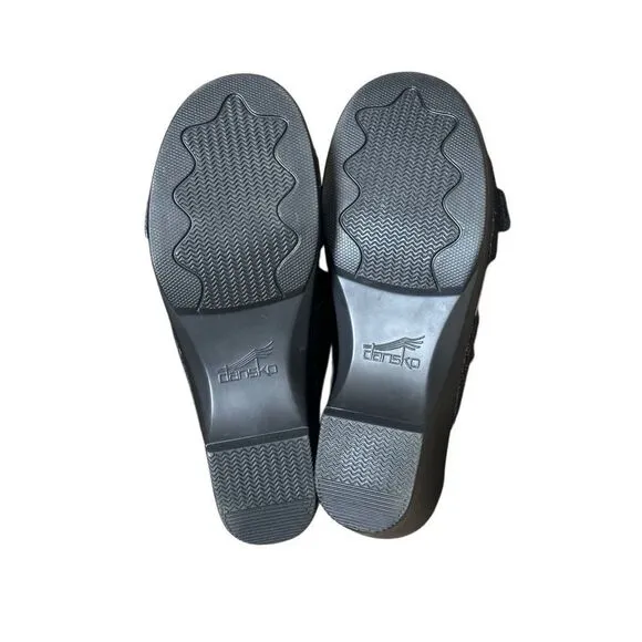 DANSKO Sophie Leather Sandals Black/Bronze Size 40 US Size 9.5-10