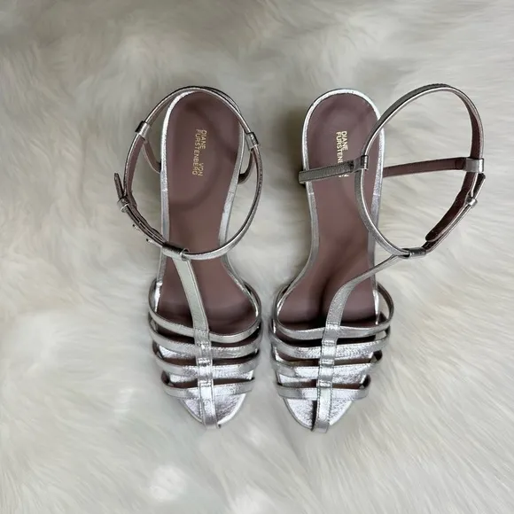 Diane Von Furstenberg Silver Sandals